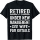 Funny Retirement Party Dad Humor Retired Husband Gift T-Shirt - T-Shirt | Black