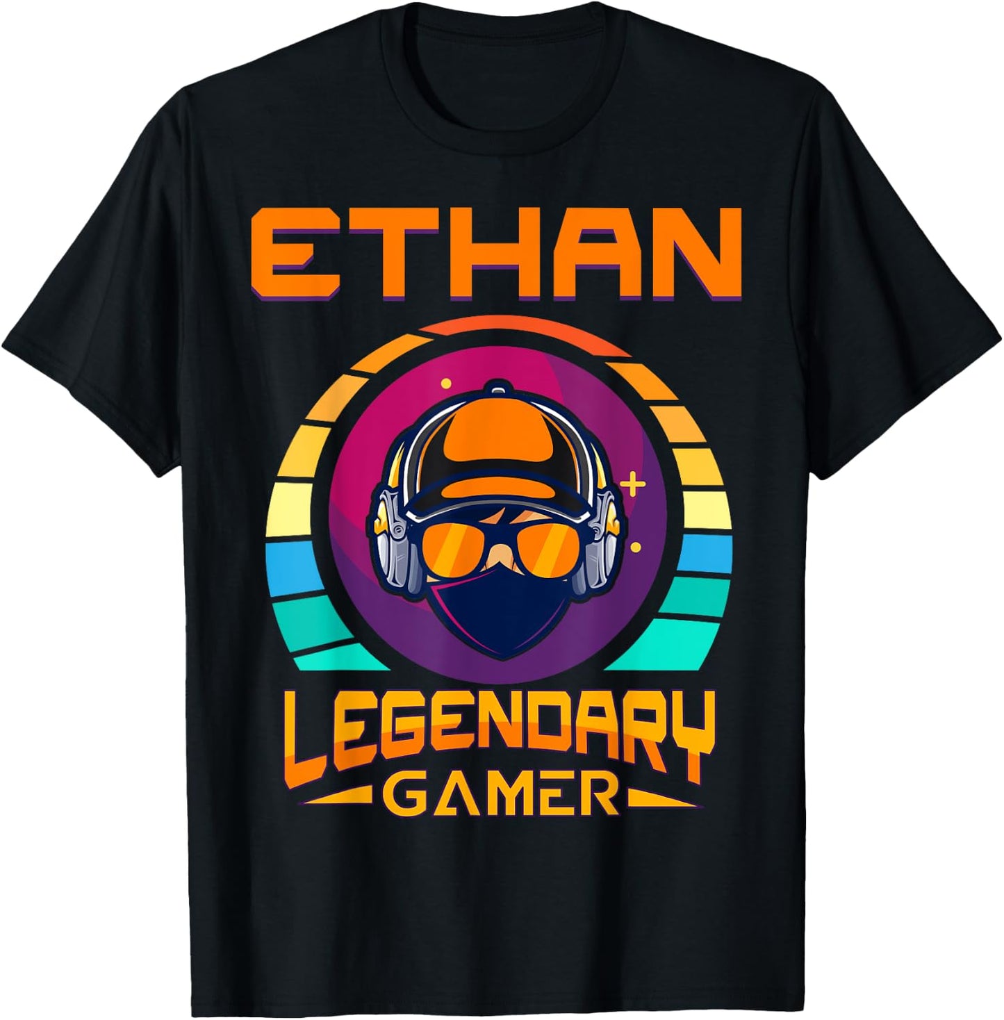 Ethan Legendary Gamer - Personalised Name Gift T-Shirt - T-Shirt | Black