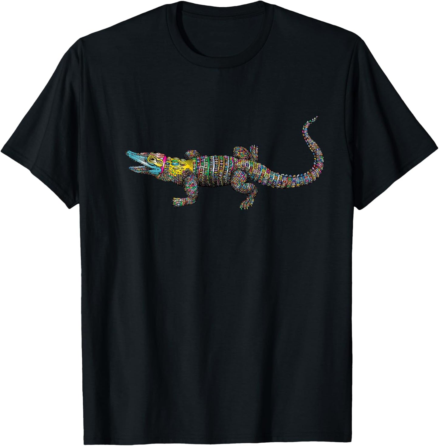 Vintage Retro Crocodile Gator Croc Alligator Hunter T-Shirt - T-Shirt | Black