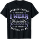 Stomach Cancer Awareness I Wear Periwinkle Gastric Survivor T-Shirt - T-Shirt | Black