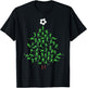 Soccer Player Christmas Tree Xmas, Soccer Christmas T-Shirt - T-Shirt | Black