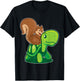 Squirrel Riding A Turtle Squirrel T-Shirt - T-Shirt | Black