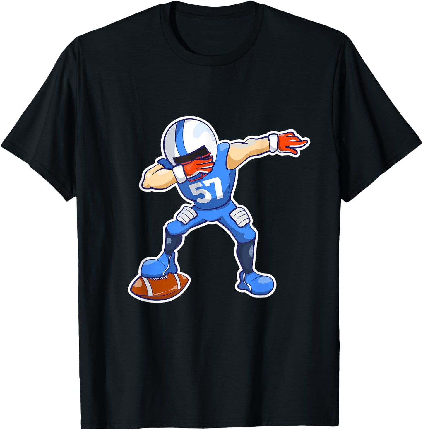 Kids Dabbing Football Dab Dance Funny Boys Gift T-Shirt - T-Shirt | Black