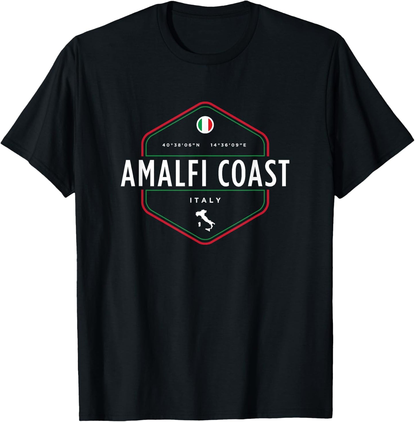 Amalfi Coast Italy T-Shirt - T-Shirt | Black