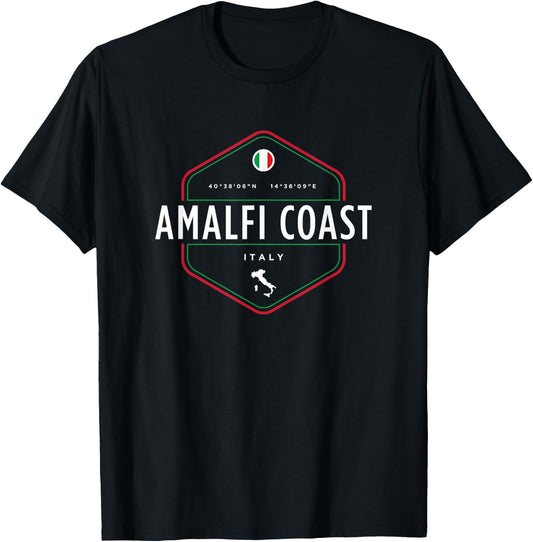 Amalfi Coast Italy T-Shirt - T-Shirt | Black