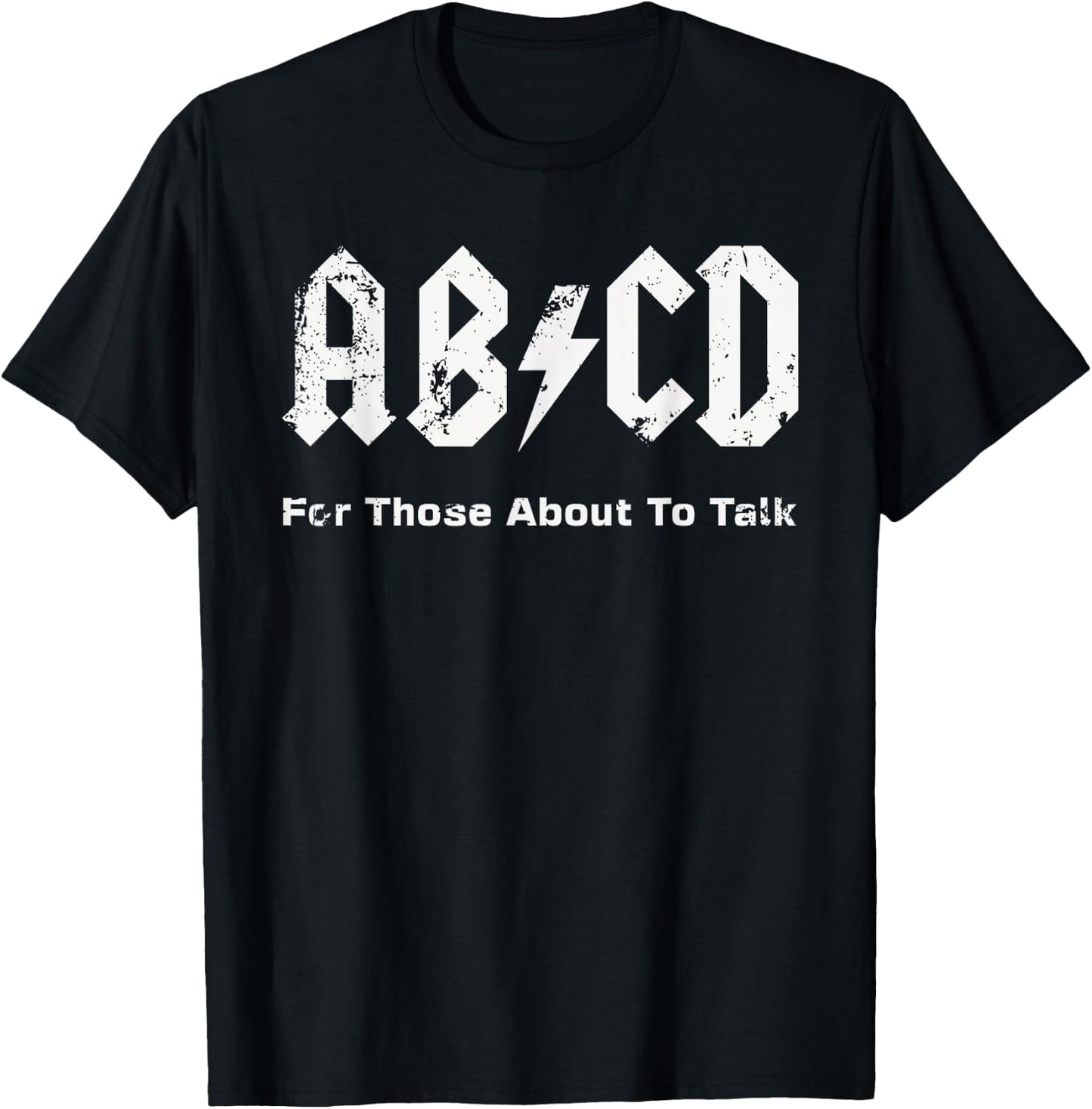 Boys Girls Teachers - Funny ABCD About To Talk Vintage Style T-Shirt - T-Shirt | Black