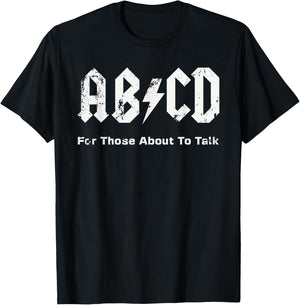 Boys Girls Teachers - Funny ABCD About To Talk Vintage Style T-Shirt - T-Shirt | Black