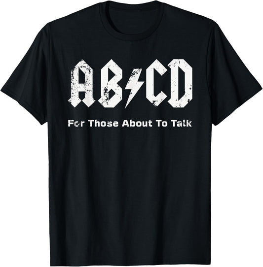 Boys Girls Teachers - Funny ABCD About To Talk Vintage Style T-Shirt - T-Shirt | Black