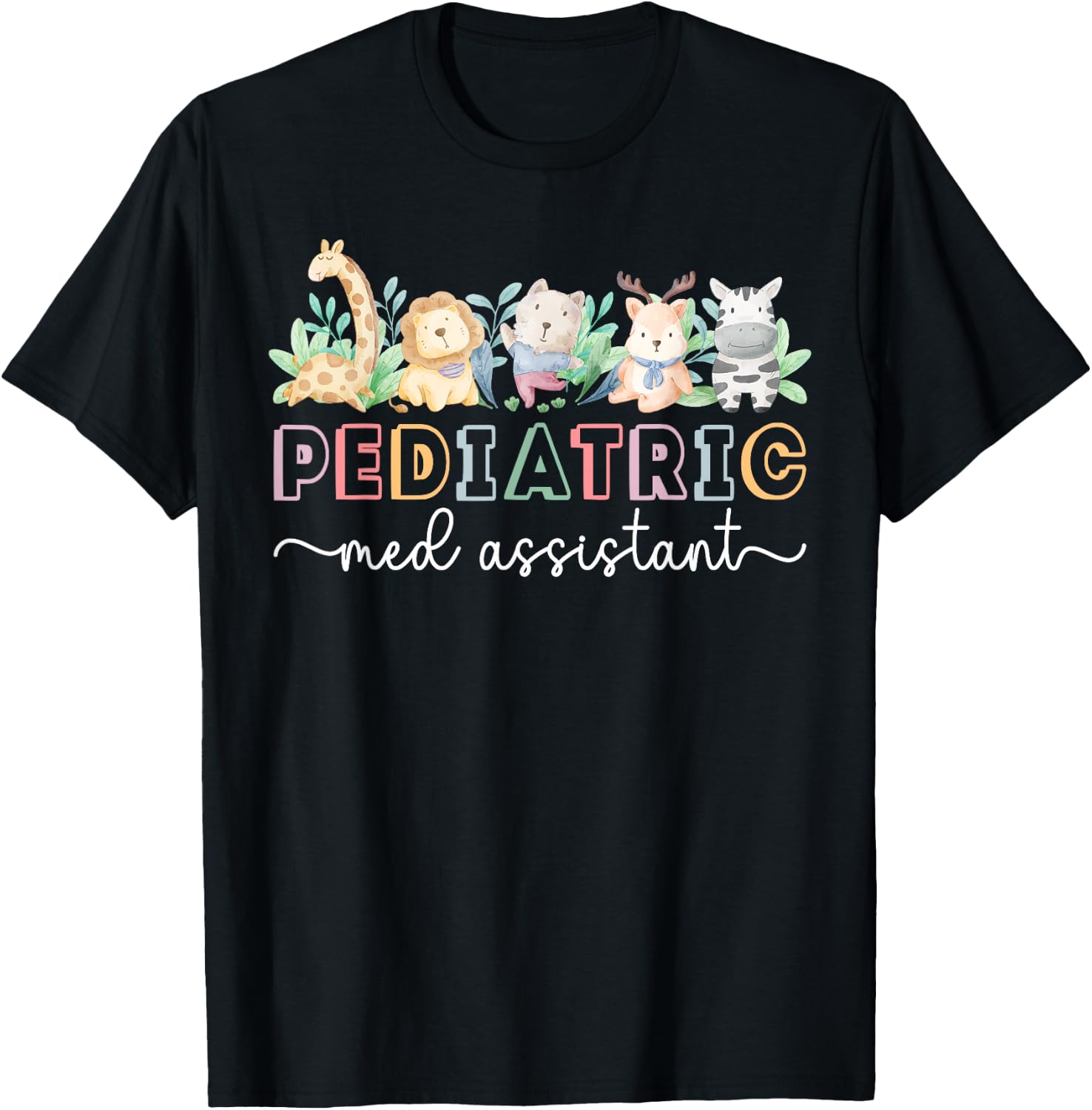 Pediatric Med Assistant Boho Peds Medical Assistant T-Shirt - T-Shirt | Black
