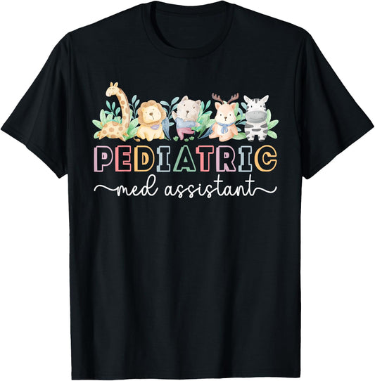 Pediatric Med Assistant Boho Peds Medical Assistant T-Shirt - T-Shirt | Black