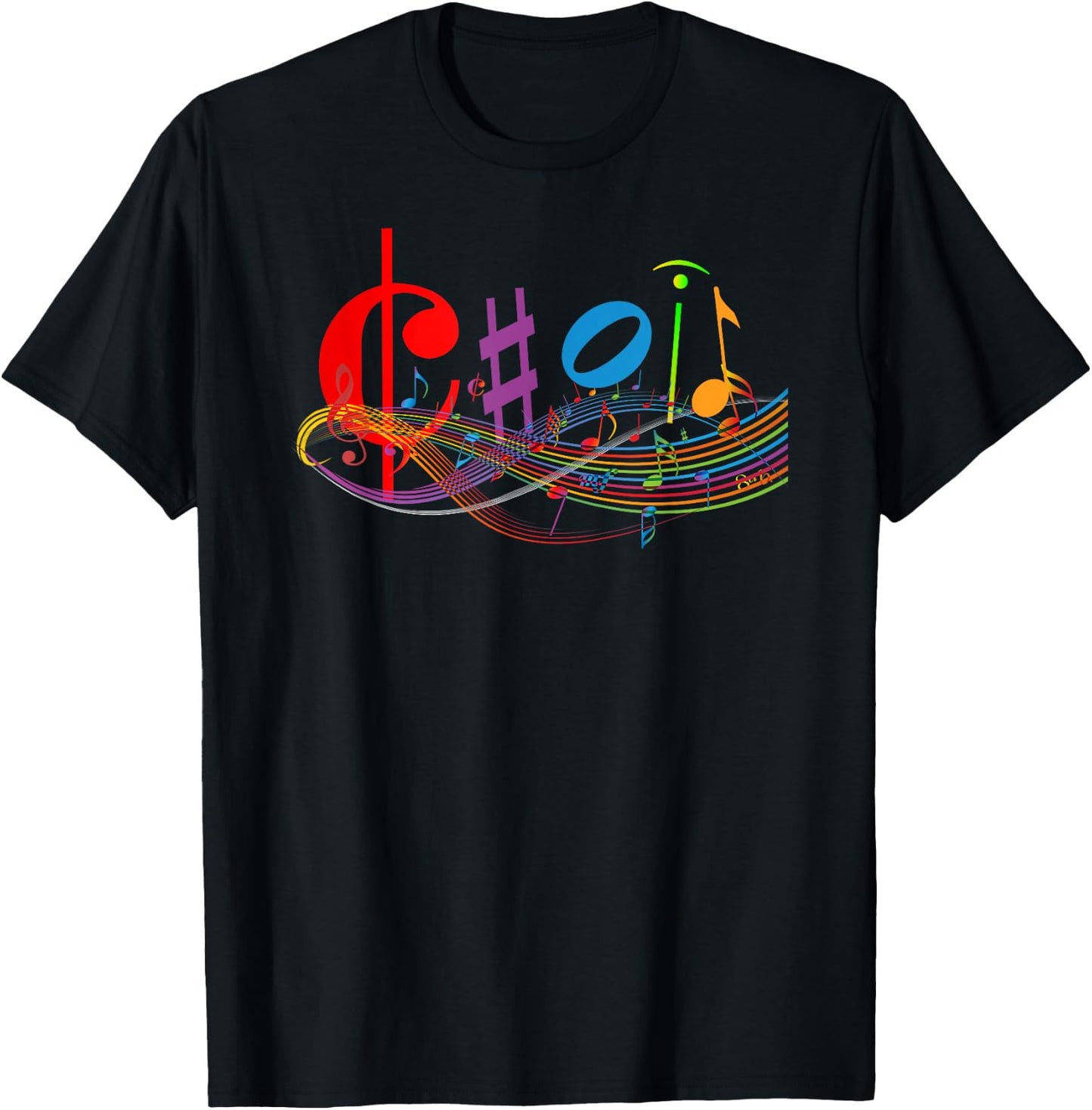 Choir Music Symbols Favorite Class Back to School T-Shirt - T-Shirt | Black