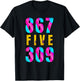 Jenny Phone Number 867-5309 Funny Rock Music T-Shirt - T-Shirt | Black