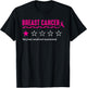 Breast Cancer Review Very Bad Would Not Recommend T-Shirt - T-Shirt | Black