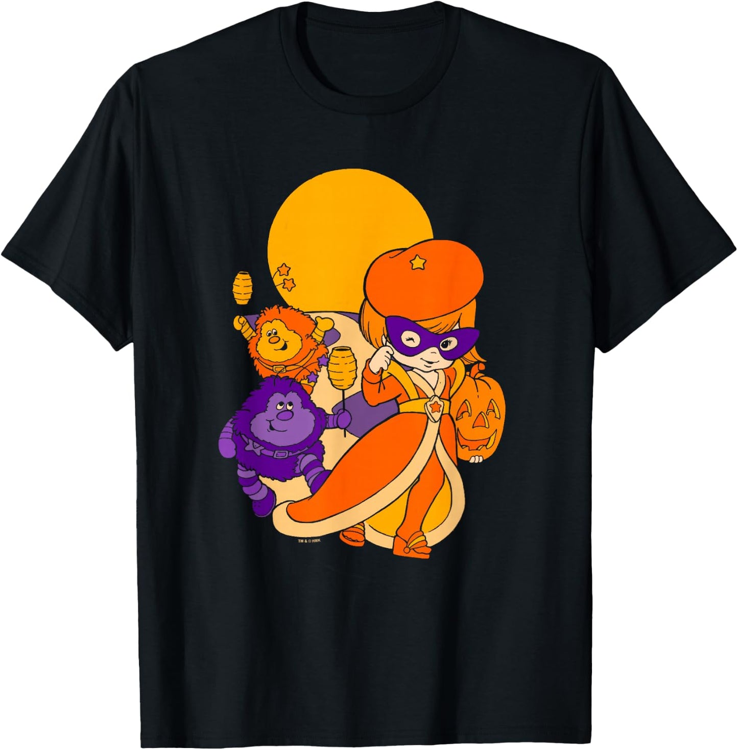 Rainbow Brite Halloween Lala Orange & Sprites T-Shirt - T-Shirt | Black
