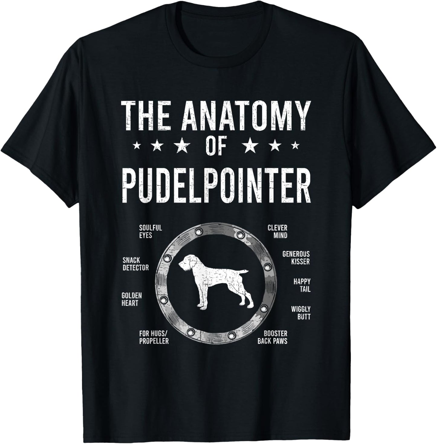 Anatomy of Pudelpointer Dog Lover T-Shirt - T-Shirt | Black