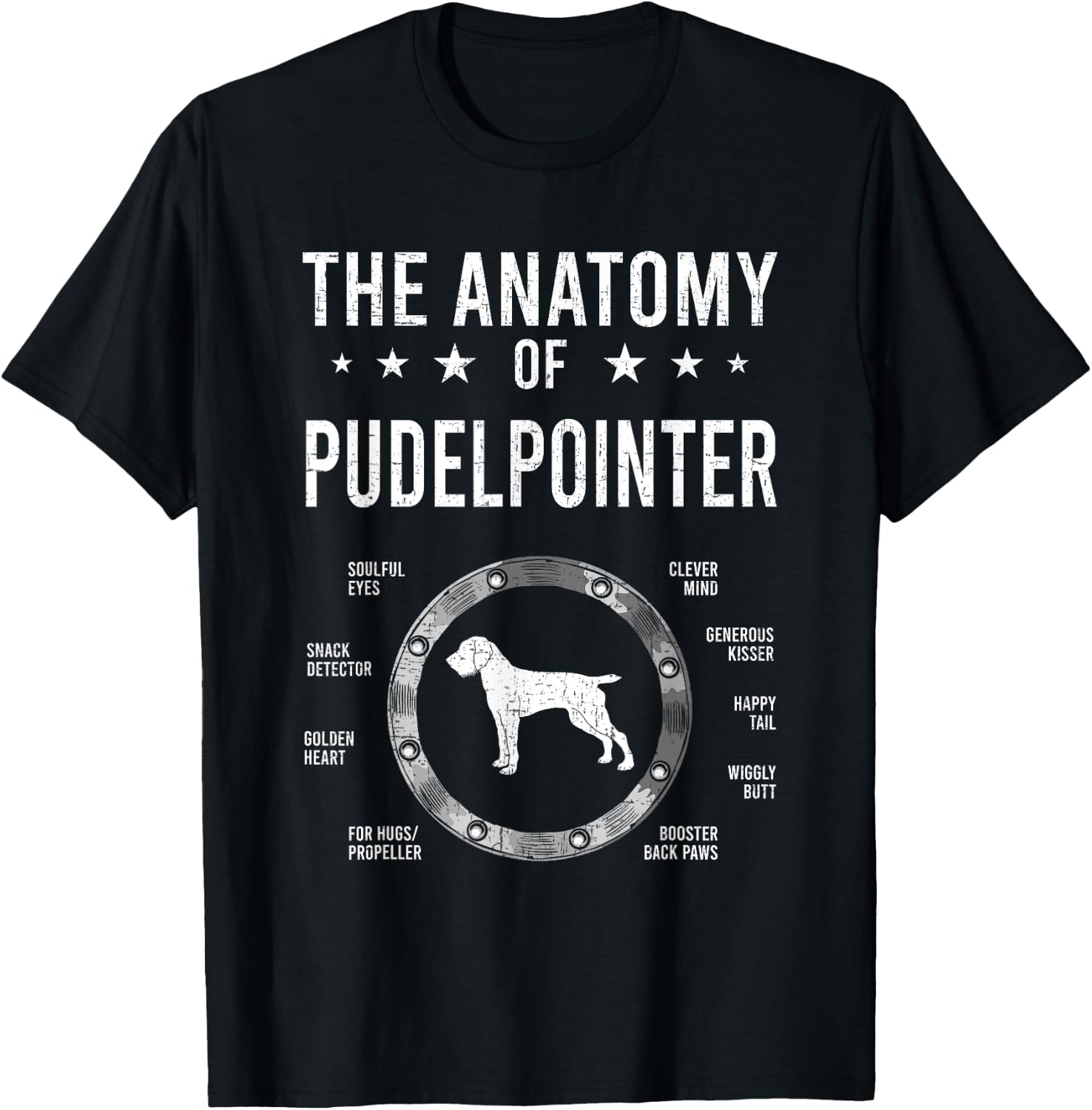 Anatomy of Pudelpointer Dog Lover T-Shirt - T-Shirt | Black