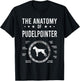 Anatomy of Pudelpointer Dog Lover T-Shirt - T-Shirt | Black