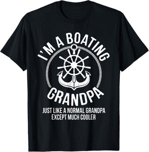 Boating Gifts I am a Boating Grandpa Boat Captain Skipper T-Shirt - T-Shirt | Black