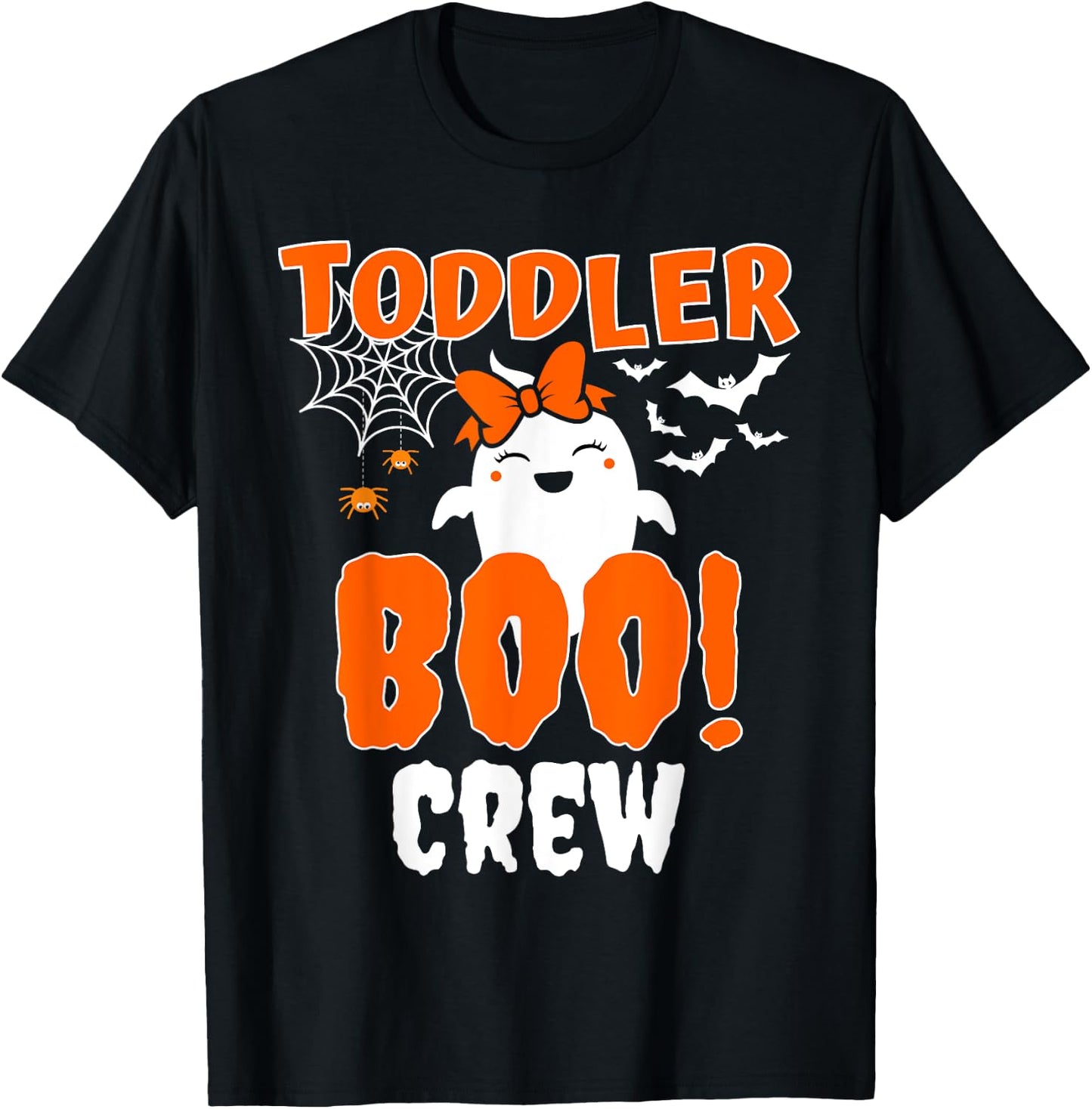 Girl Toddler Boo Crew Daycare Teacher Halloween Party T-Shirt - T-Shirt | Black