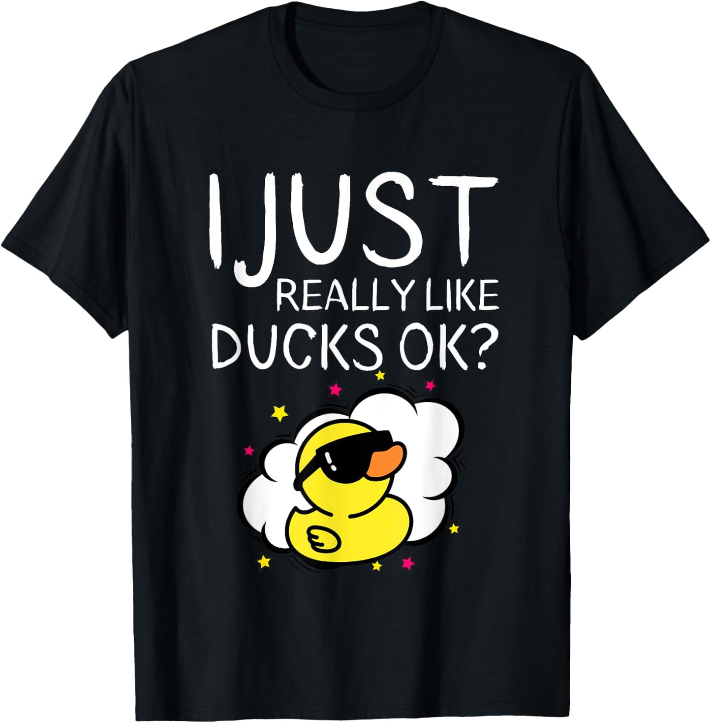 I Just Really Like Ducks Ok Funny Farmer Quote Duck Owner T-Shirt - T-Shirt | Black