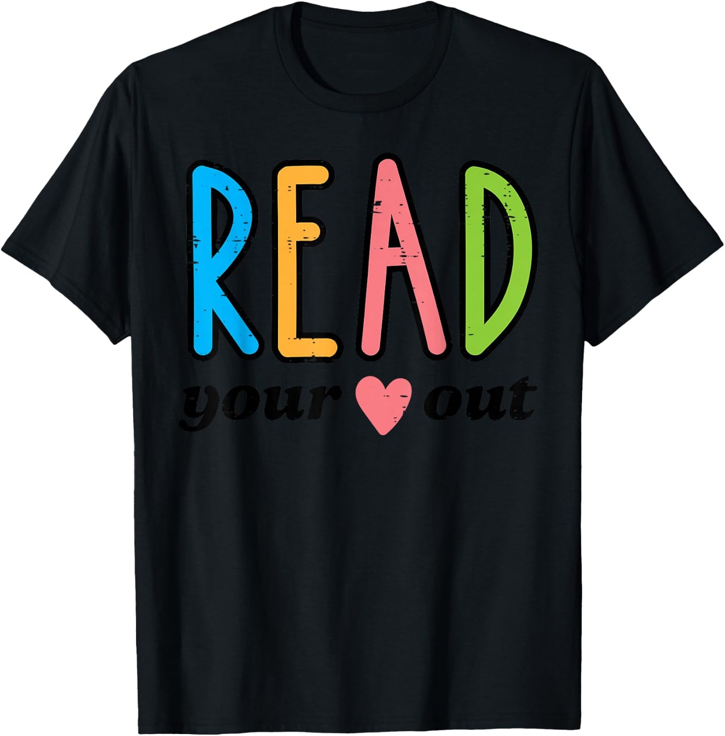 Read Your Heart Read Reading Librarian Book Across America T-Shirt - T-Shirt | Black