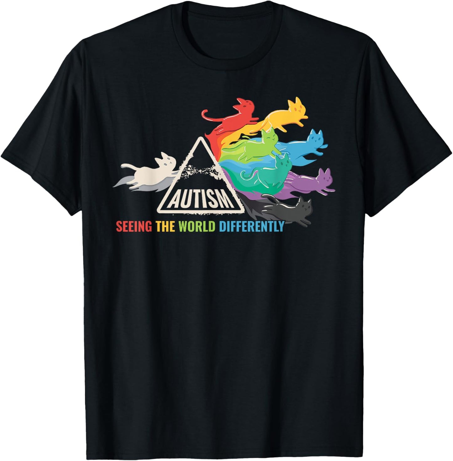Autism Seeing The World Differently T-Shirt - T-Shirt | Black