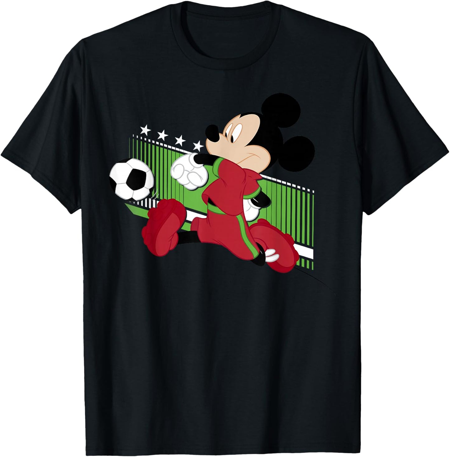 Disney Mickey and Friends Mickey Mouse Portugal Soccer T-Shirt - T-Shirt | Black