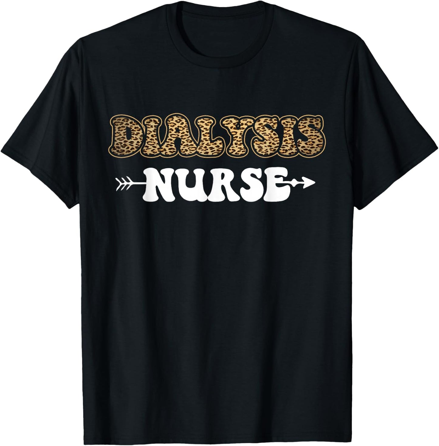 Dialysis Nurse Leopard Cheetah Dialysis Nurse T-Shirt - T-Shirt | Black