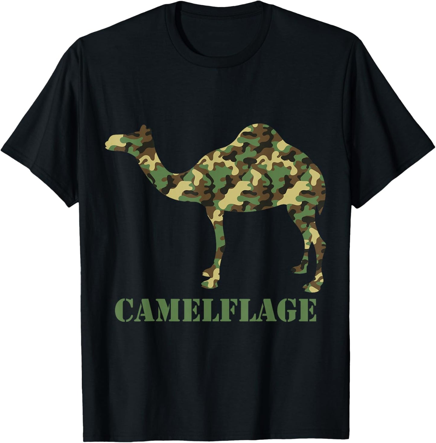 Camelflage I Camel Camouflaged Camo Pants Hump Day T-Shirt - T-Shirt | Black