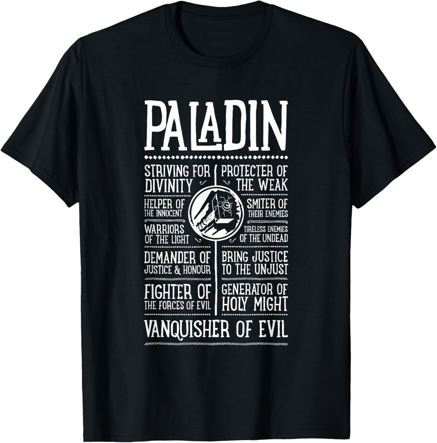 Wow Paladin Role Playing Gamer Small T-Shirt - T-Shirt | Black