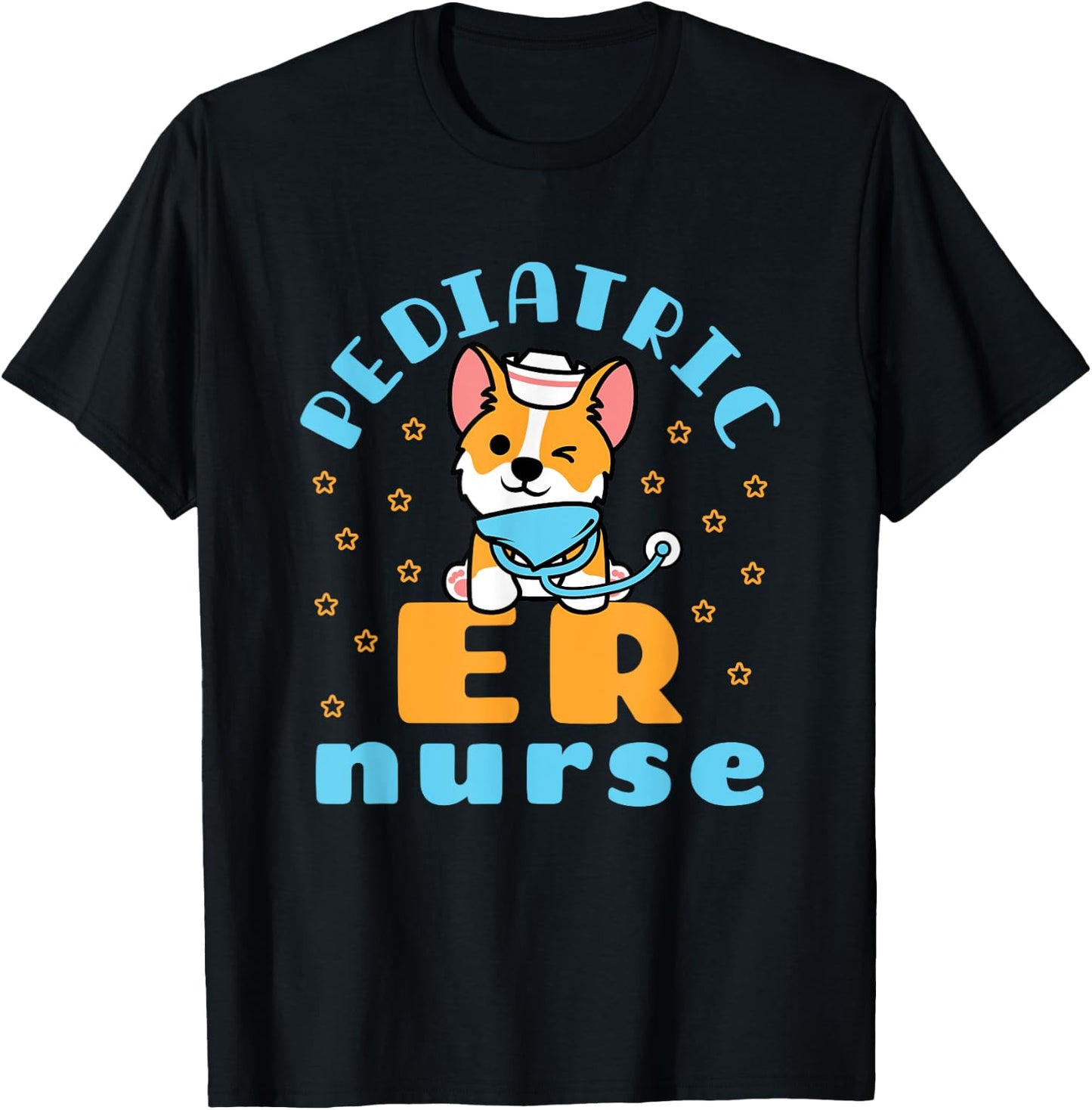 Cute Pediatric ER Nurse Pedi Unit Emergency Room Nursing T-Shirt - T-Shirt | Black