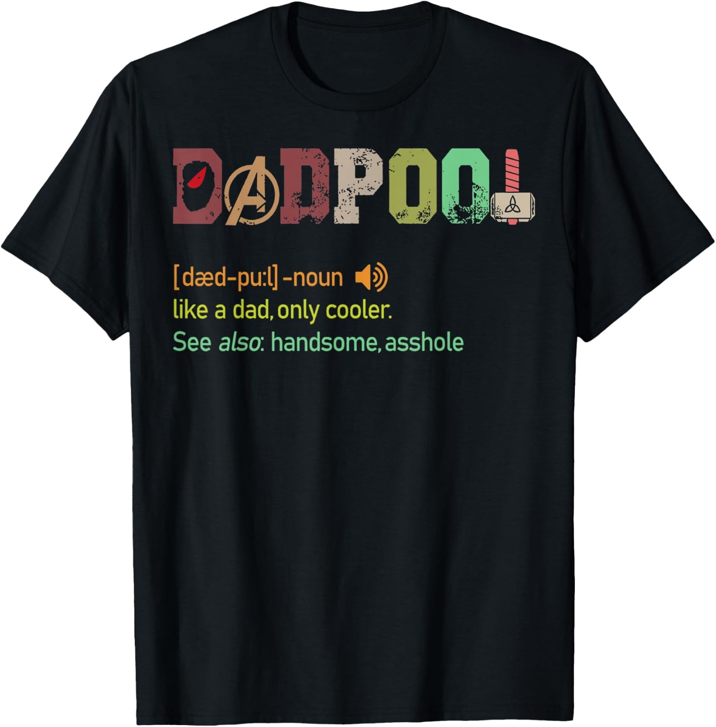Dad-pool like a dad but only cooler Fathers day gift Classic T-Shirt - T-Shirt | Black