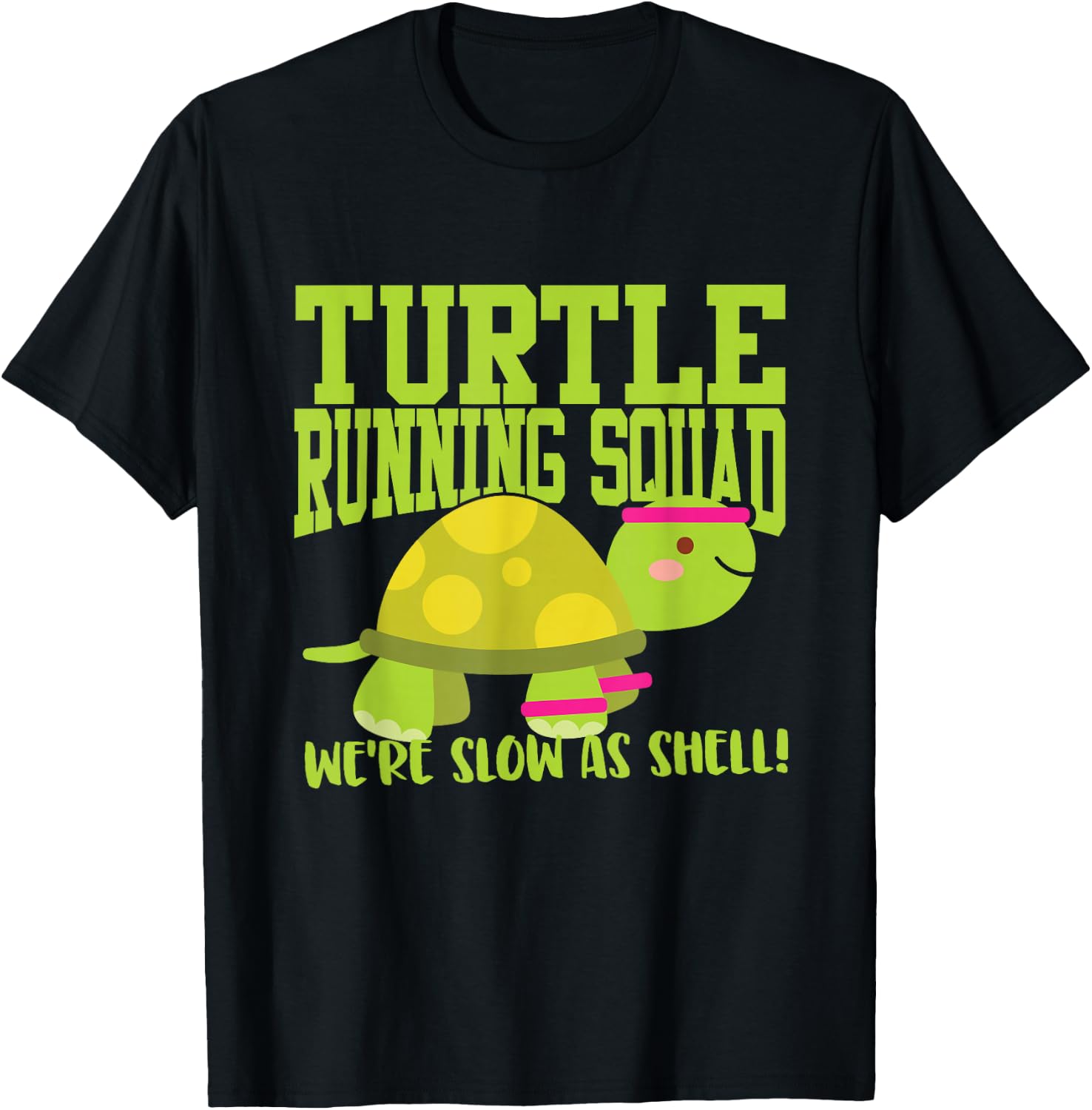 Funny Slow Runner - Turtle Running Squad T-Shirt - T-Shirt | Black