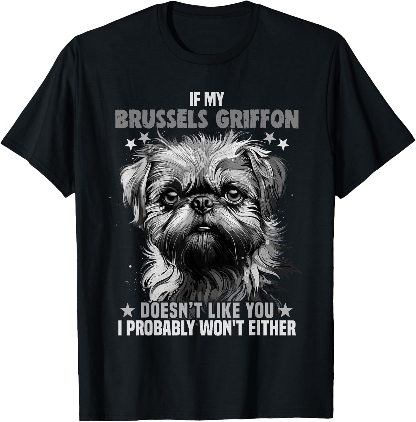 Brussels Griffon Dog Lover Design for Owner Brussels Griffon Men Women Kids T-Shirt - T-Shirt | Black