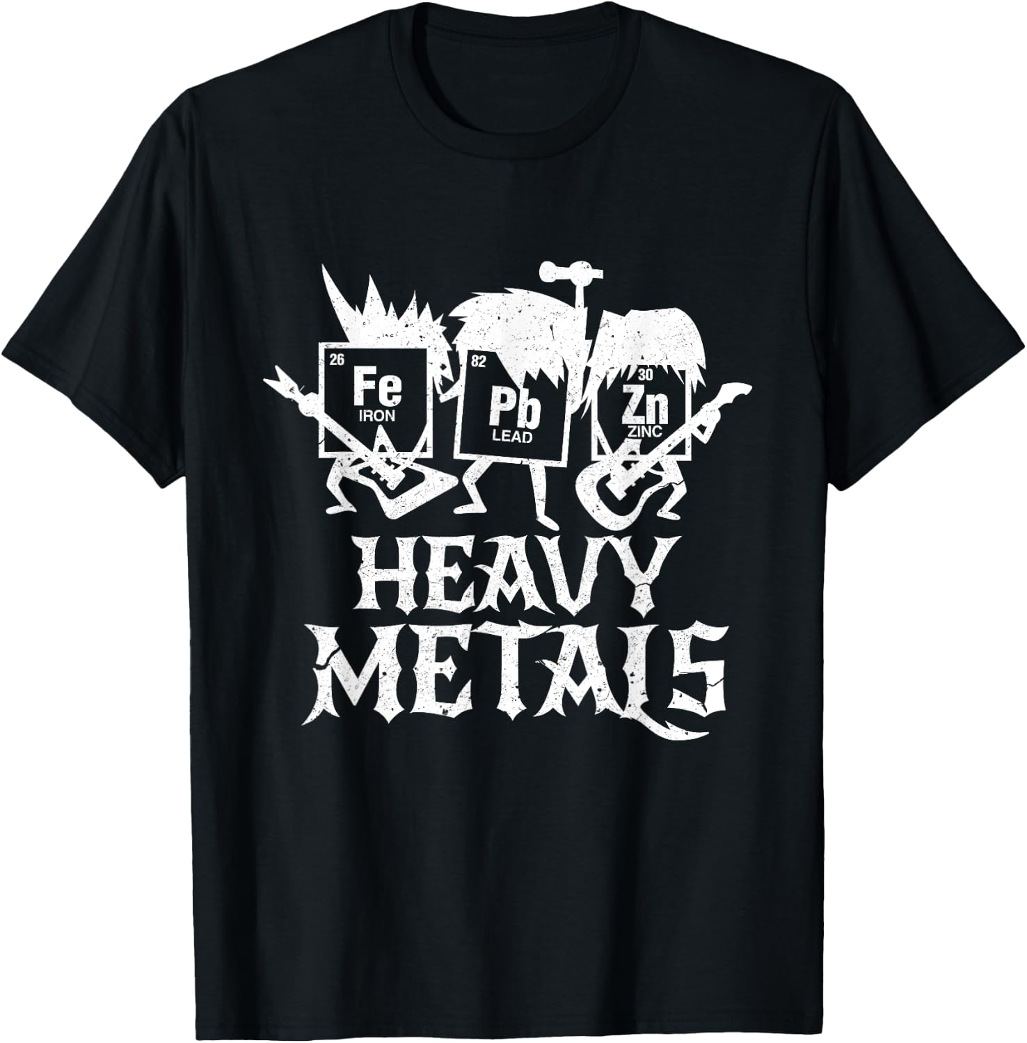 Heavy Metals Funny Periodic Table Chemistry T-Shirt - T-Shirt | Black