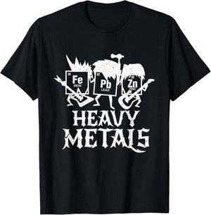 Heavy Metals Funny Periodic Table Chemistry T-Shirt - T-Shirt | Black