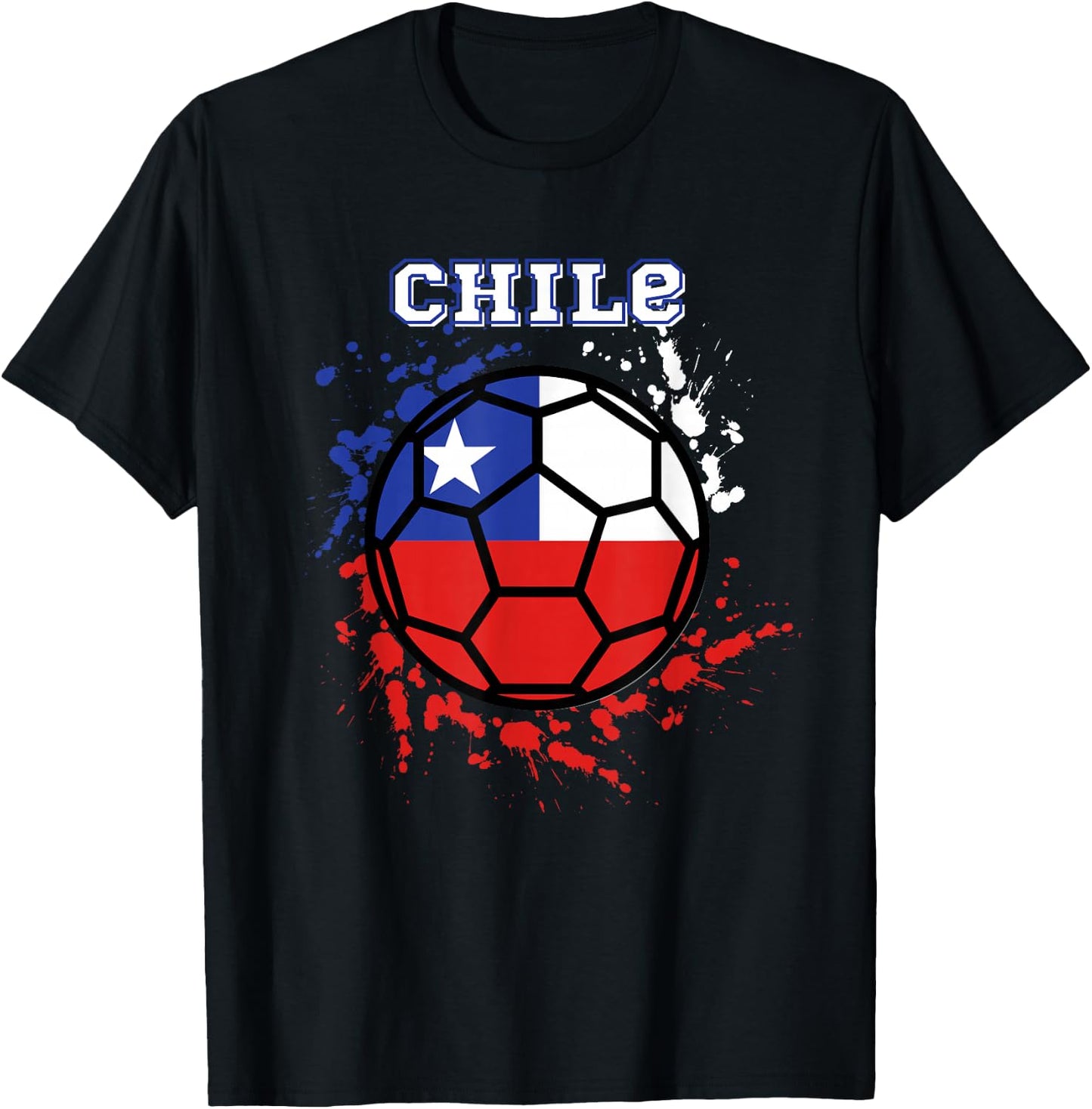 Chile Soccer Chilean Flag Futbol Fan Jersey T-Shirt - T-Shirt | Black