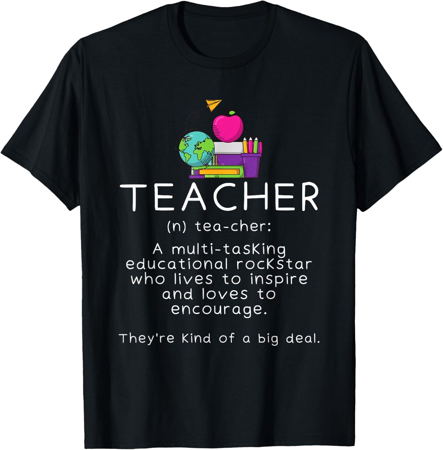 Teacher Definition - Funny Teaching School Teacher T-Shirt - T-Shirt | Black