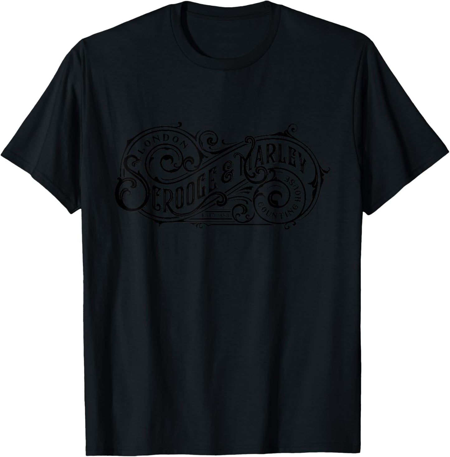 Scrooge and Marley Counting House Christmas Ebenzer Scrooge T-Shirt - T-Shirt | Black