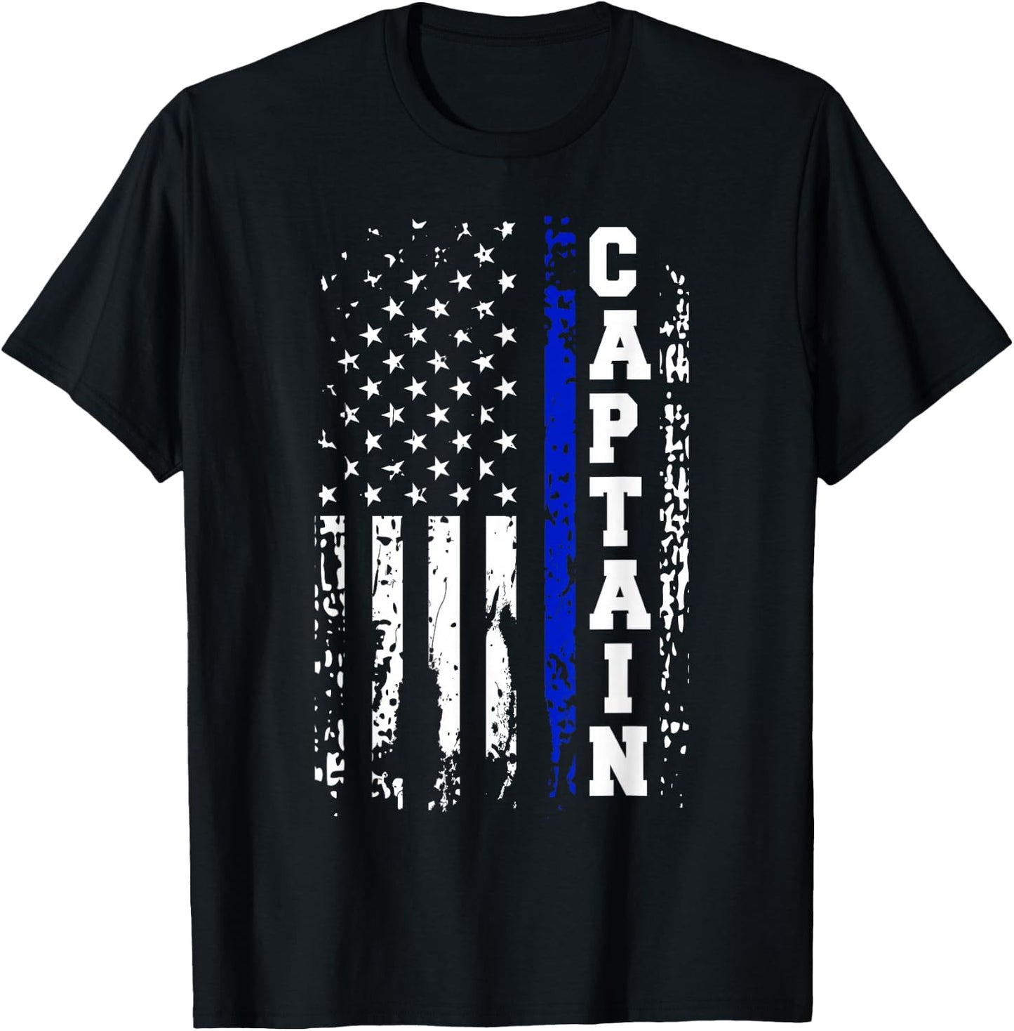 Police Captain Shirt Police Rank Captain Gift T-Shirt - T-Shirt | Black