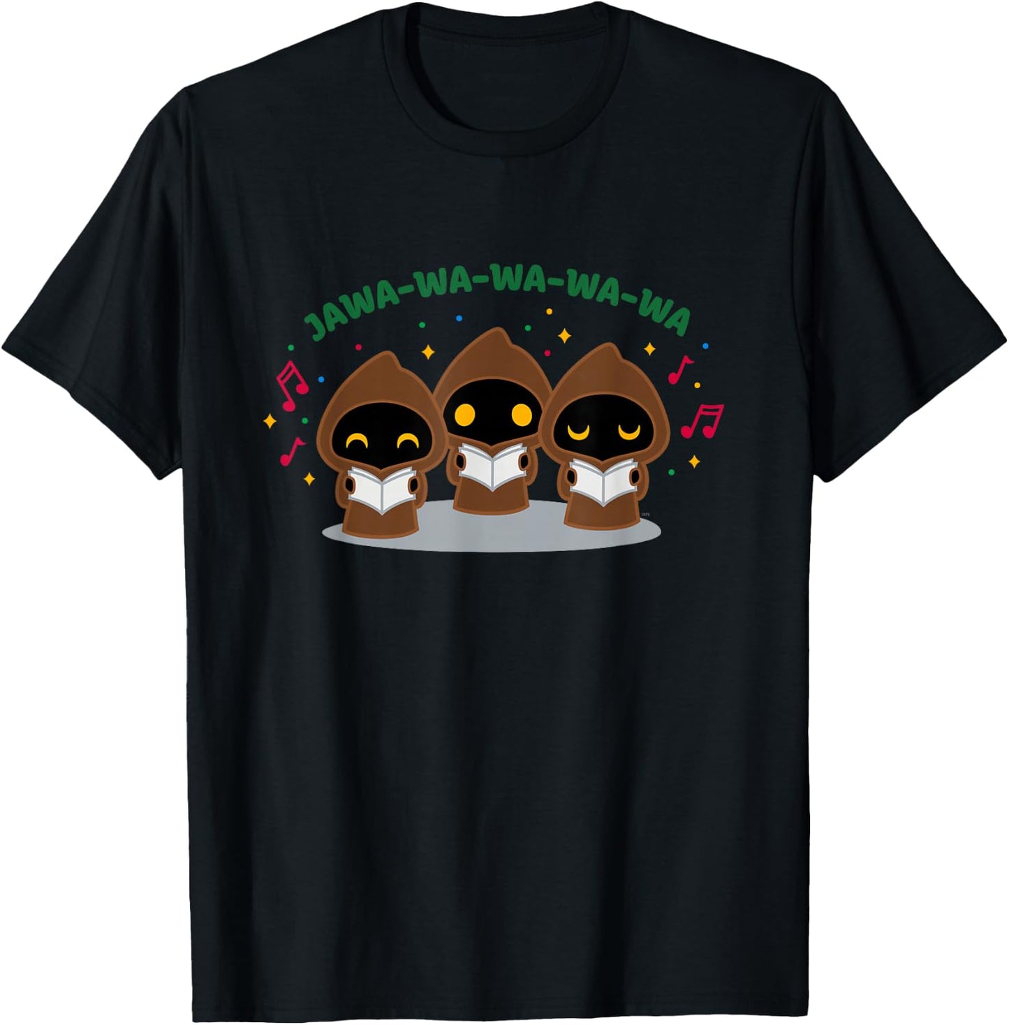 Star Wars Holiday Jawa Christmas Carol Cute Jawa-Wa-Wa-Wa T-Shirt - T-Shirt | Black