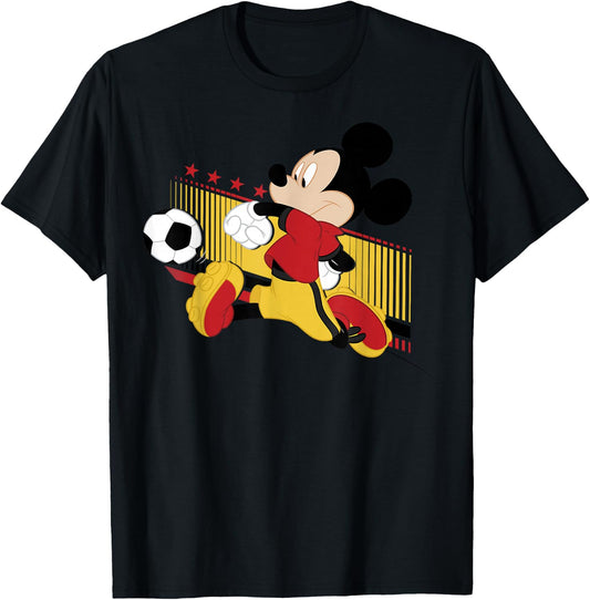 Disney Mickey And Friends Mickey Mouse Germany Soccer T-Shirt - T-Shirt | Black