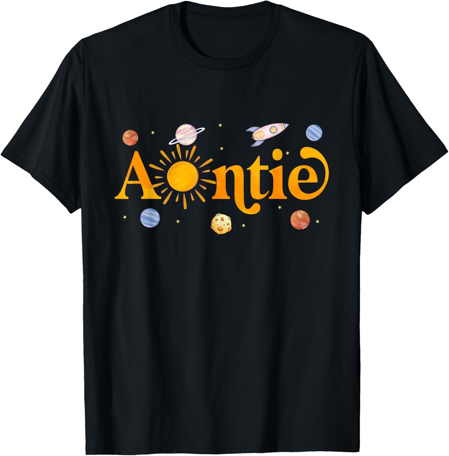 Auntie of The Birthday First Trip Around The Sun Bday Boy T-Shirt - T-Shirt | Black