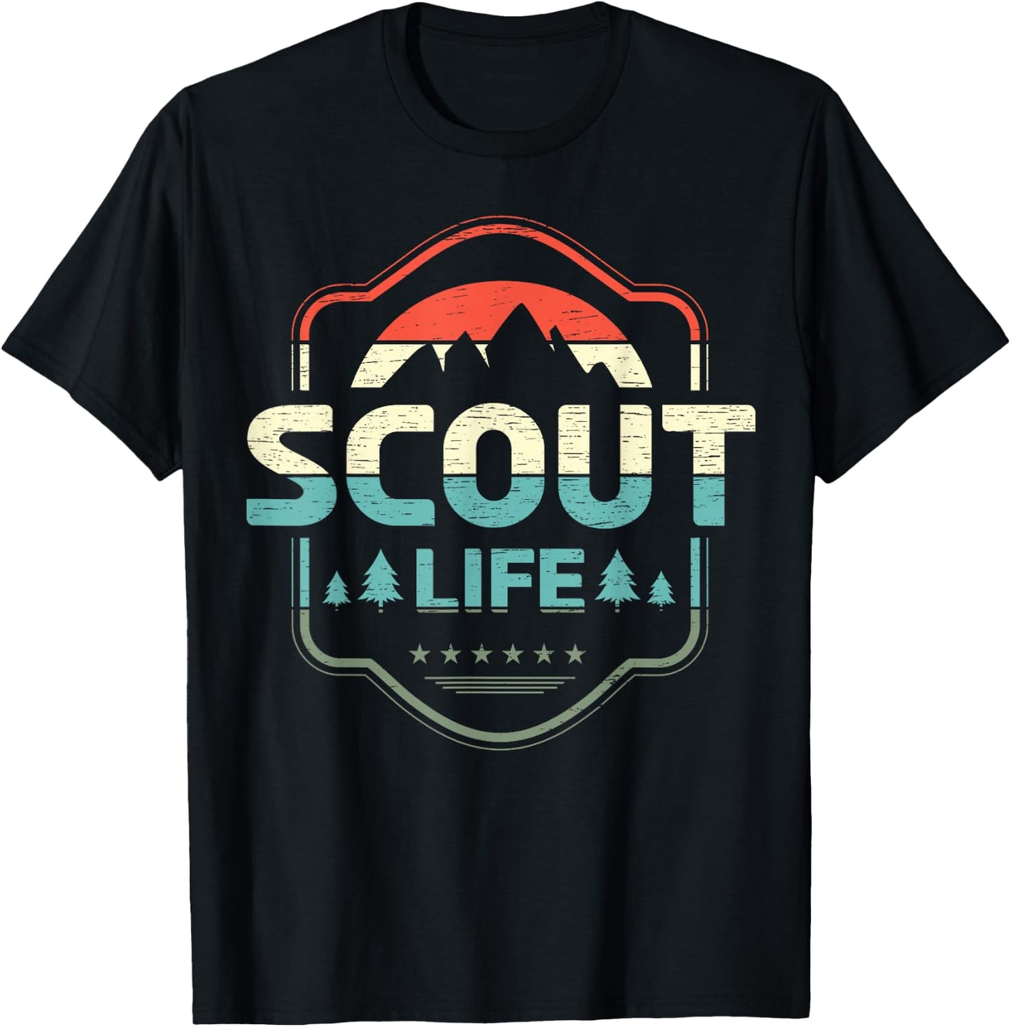 Vintage Scout Life for a Camping Nature Hiking Scout T-Shirt - T-Shirt | Black