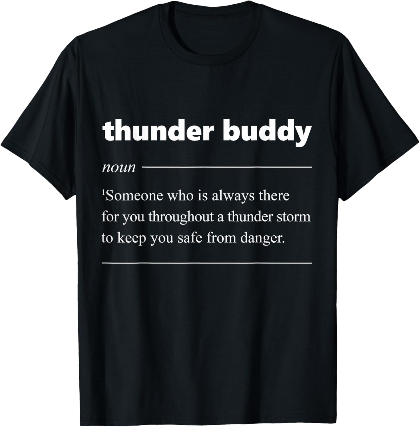 Thunder Buddy Definition Teddy Junior Cool T-Shirt - T-Shirt | Black