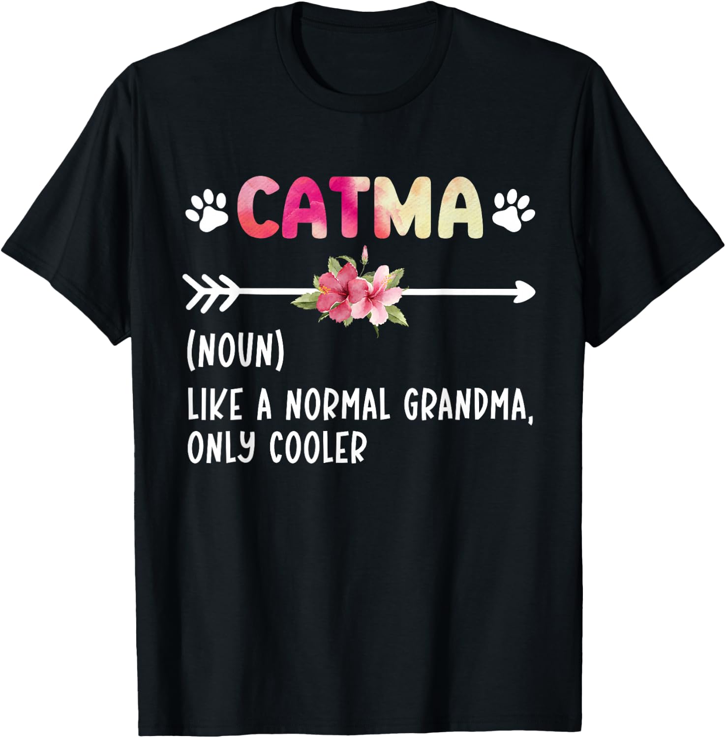 Catma Definition Cat Grandma Cat Grandmother T-Shirt - T-Shirt | Black