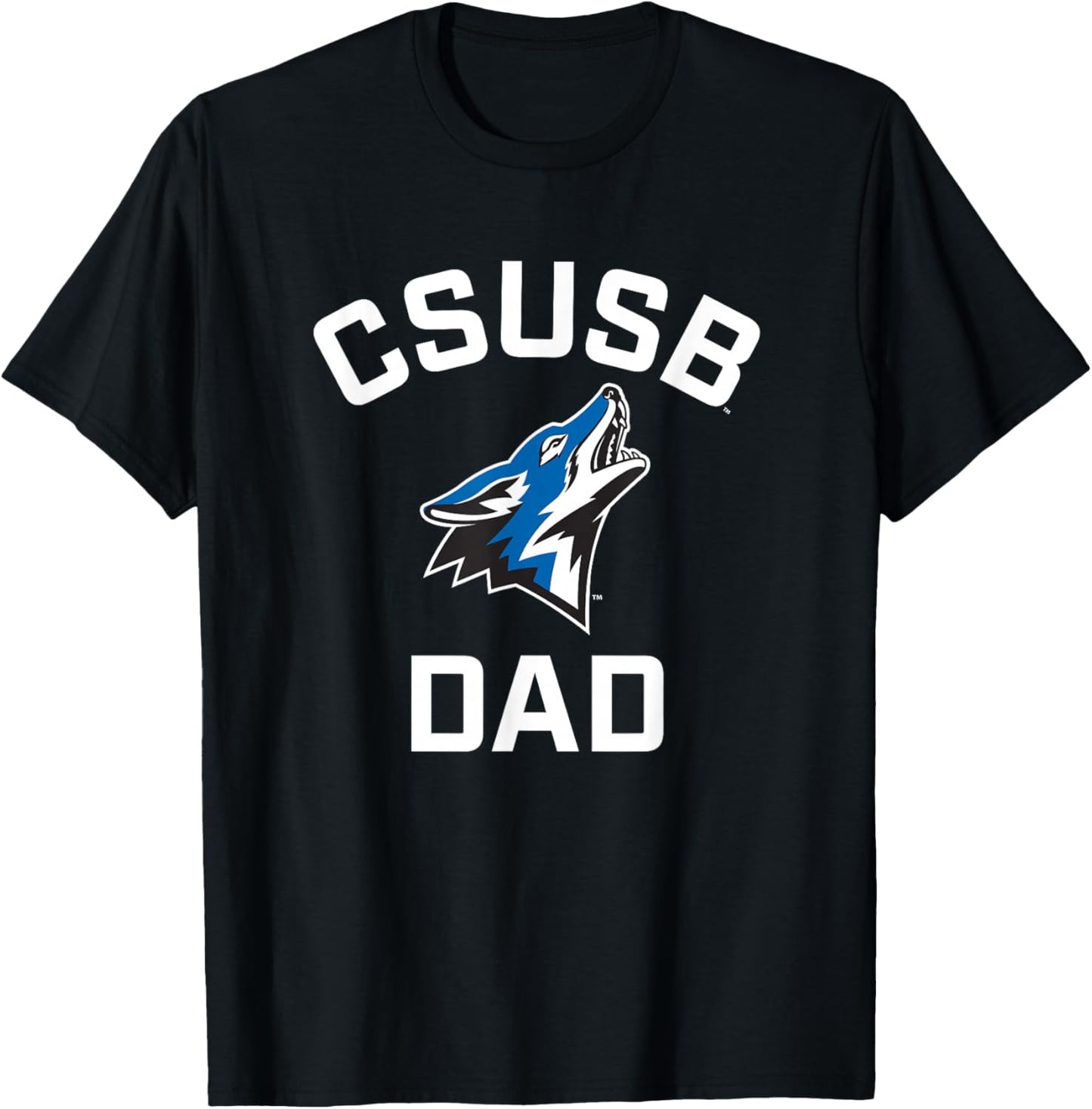 Cal State San Bernardino CSUSB Coyotes Arched Dad T-Shirt - T-Shirt | Black