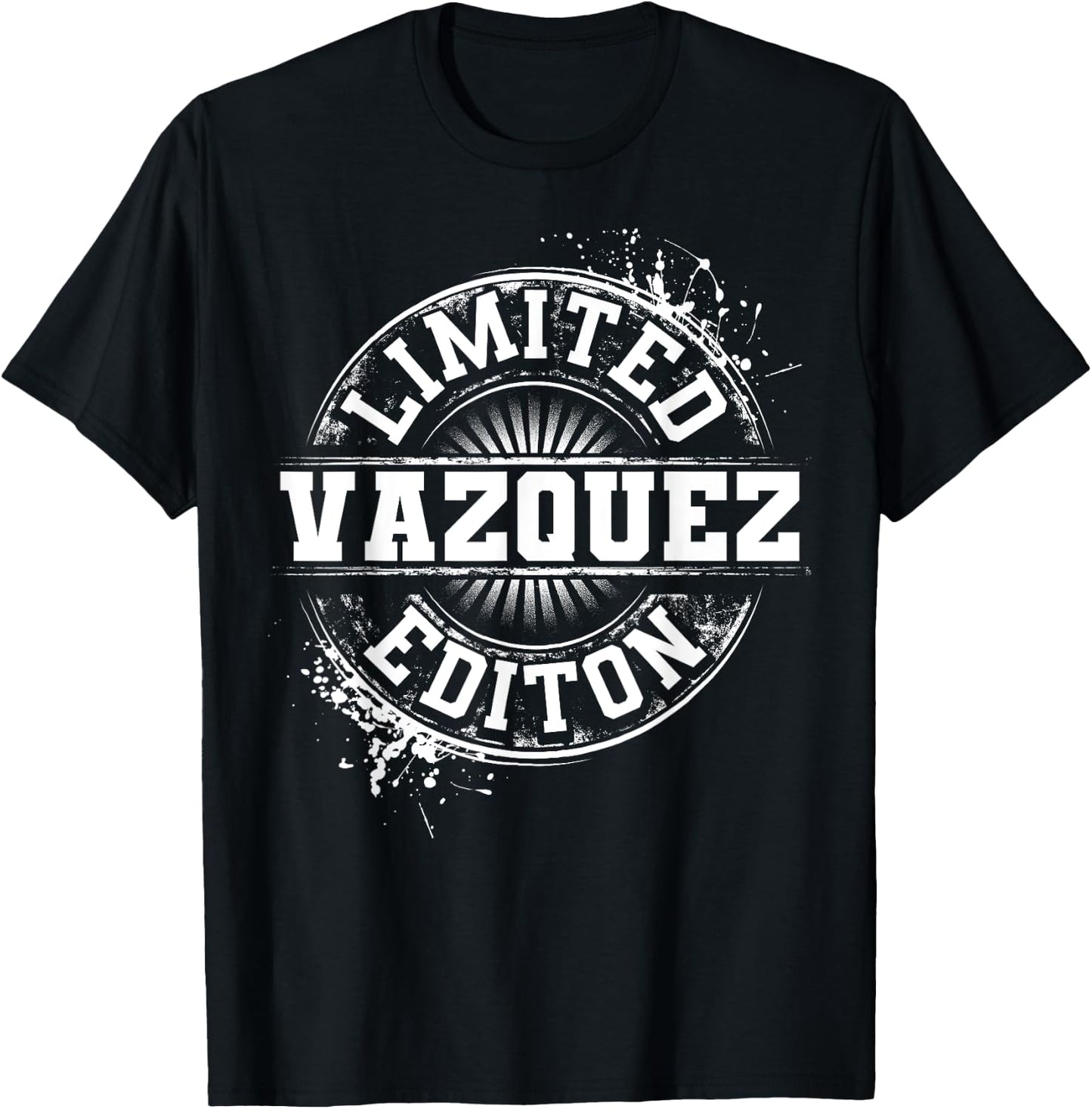 VAZQUEZ Funny Surname Family Tree Birthday Reunion Gift T-Shirt - T-Shirt | Black