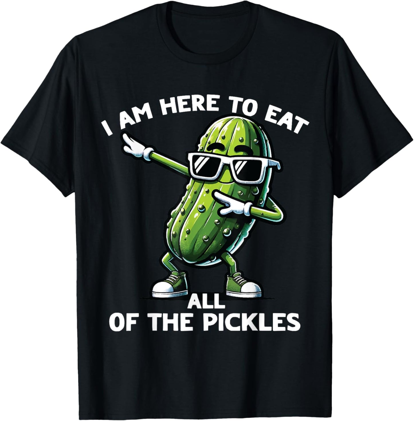 Dabbing Pickle Dancing Cucumber Pickle Food Squad T-Shirt - T-Shirt | Black