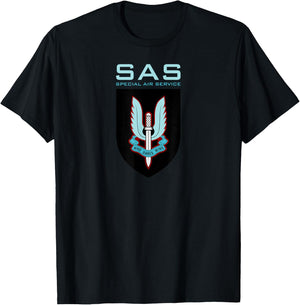 Uk Sas Special Air Service British Army Special Forces T-Shirt - T-Shirt | Black